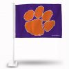 Clemson Tigers Purple Car Flag