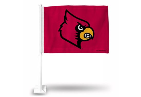 Louisville Logo Red Car Flag