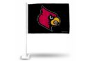 Louisville Logo Black Car Flag