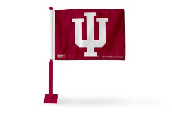 Indiana Hoosiers Car Flag (Crimson Pole)