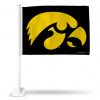 Iowa Hawkeyes Black Car Flag