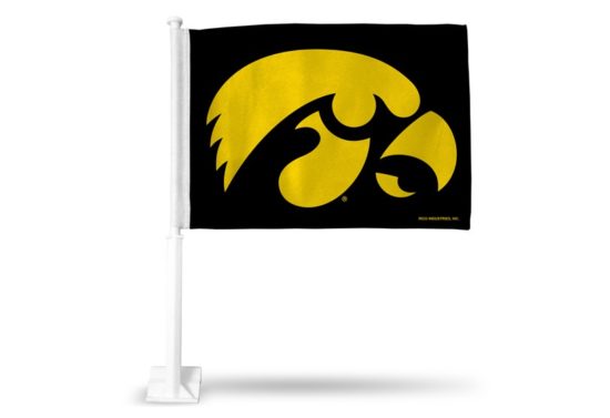 Iowa Hawkeyes Black Car Flag