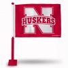 Nebraska Huskers Car Flag (Red Pole)