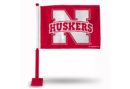 Nebraska Huskers Car Flag (Red Pole)