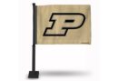 Purdue Boilermakers Car Flag (Black Pole)