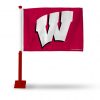 Wisconsin Badgers Car Flag (Red Pole)