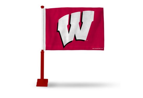 Wisconsin Badgers Car Flag (Red Pole)