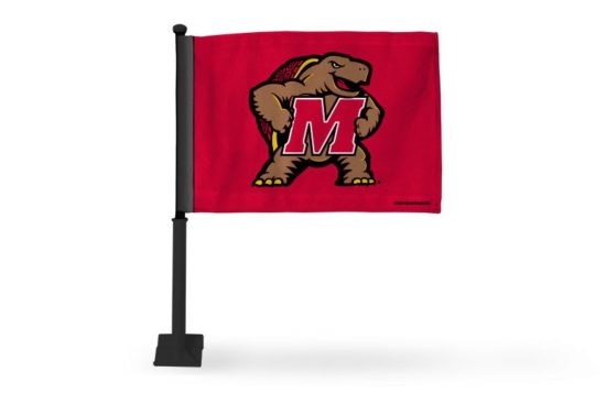 Maryland Terrapins Car Flag (Black Pole)