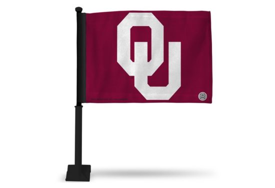Oklahoma Sooners Car Flag (Black Pole)