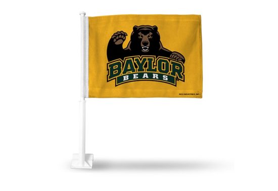 Baylor Bears Yellow Car Flag