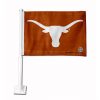 Texas Longhorns Orange Car Flag