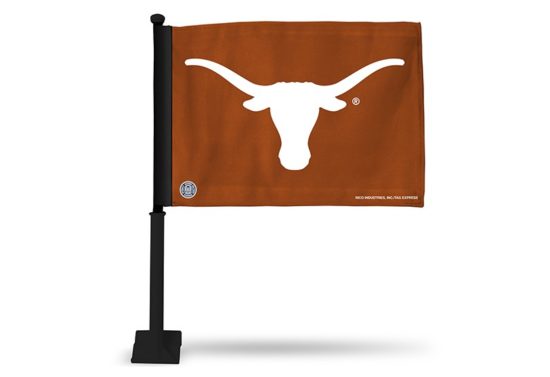 Texas Longhorns Orange Car Flag (Black Pole)