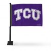 TCU Horned Frogs Car Flag (Black Pole)