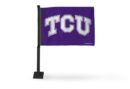 TCU Horned Frogs Car Flag (Black Pole)