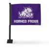 TCU Horned Frogs Car Flag (Black Pole)