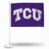 TCU Horned Frogs Car Flag (White Pole)