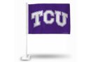 TCU Horned Frogs Car Flag (White Pole)