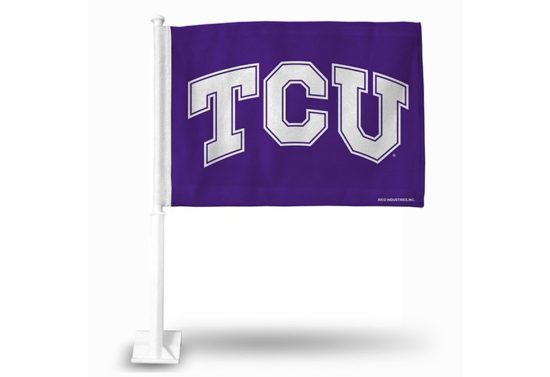 TCU Horned Frogs Car Flag (White Pole)