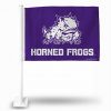 TCU Horned Frogs Car Flag (White Pole)