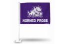 TCU Horned Frogs Car Flag (White Pole)