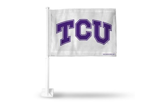 TCU Horned Frogs White Car Flag