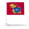 Kansas Jayhawk Red Car Flag