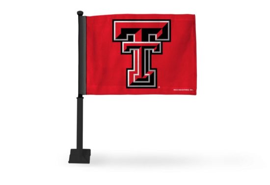 Texas Tech Red Raiders Car Flag (Black Pole)