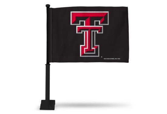 Texas Tech Red Raiders Car Flag (Black Pole)