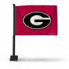 Georgia Bulldogs Car Flag (Black Pole)