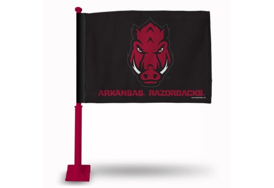 Arkansas Razorbacks Car Flag (Crimson Pole)