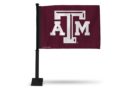 Texas A&M Aggies Car Flag (Black Pole)
