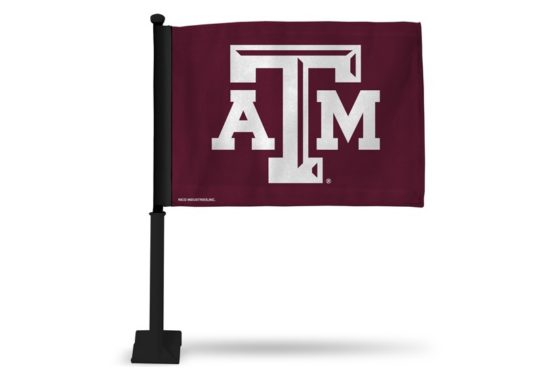 Texas A&M Aggies Car Flag (Black Pole)