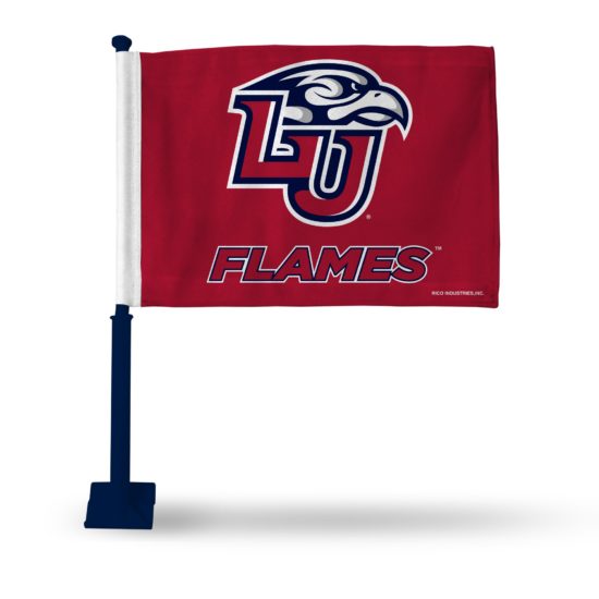 Liberty Flames Car Flag (Navy Pole)