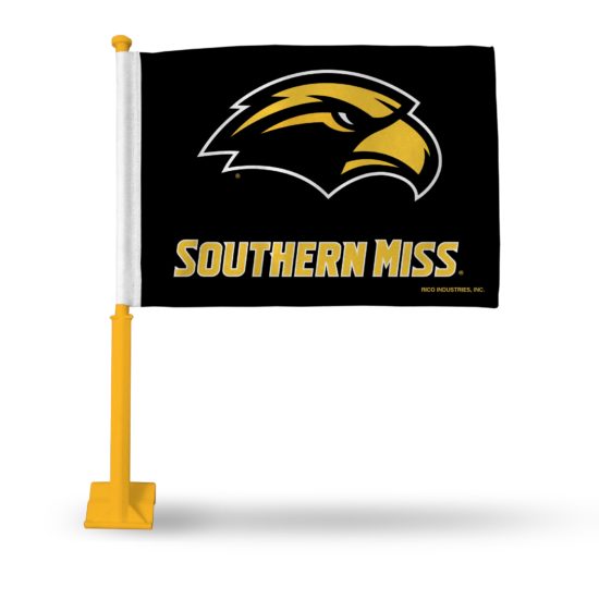 Southern Mississippi Car Flag (Gold Pole)