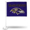 RAVENS CAR FLAG PURPLE BKG