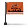 BENGALS CAR FLAG WITH COLORED POLE(BLACK POLE)