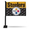 STEELERS CAR FLAG (BLACK POLE)