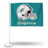 DOLPHINS HELMET CAR FLAG TEAL BACKGROUND