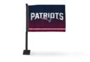 PATRIOTS BLACK CAR FLAG (BLACK POLE)