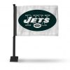 NY JETS CAR FLAG (BLACK POLE)