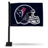 HOUSTON TEXANS BLUE CAR FLAG-BLACK POLE