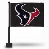 TEXANS BLACK CAR FLAG (BLACK POLE)