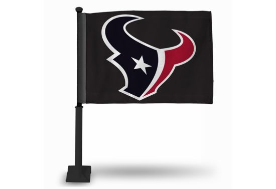 TEXANS BLACK CAR FLAG (BLACK POLE)