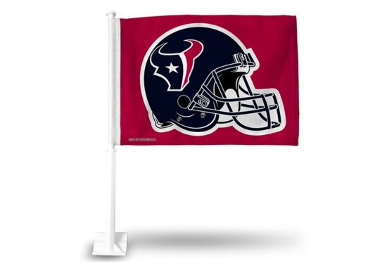 HOUSTON TEXANS HELMET CAR FLAG (RED)