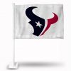 HOUSTON TEXANS WHITE BKG CAR FLAG