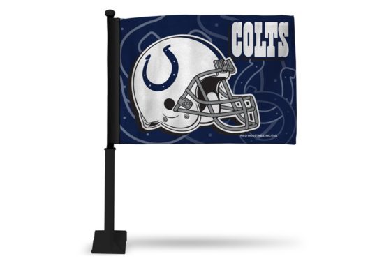 COLTS CAR FLAG (BLACK POLE)