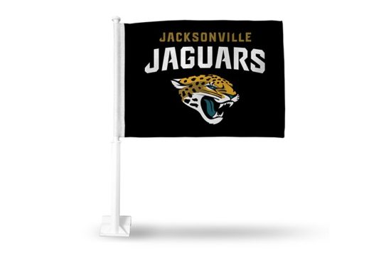 JAGUARS BLACK CAR FLAG