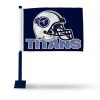 TITANS CAR FLAG WITH COLORED POLE (NAVY POLE)