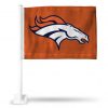 BRONCOS HORSE HEAD ON ORANGE CAR FLAG