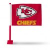 CHIEFS CAR FLAG WITH COLORED POLE (RED POLE)